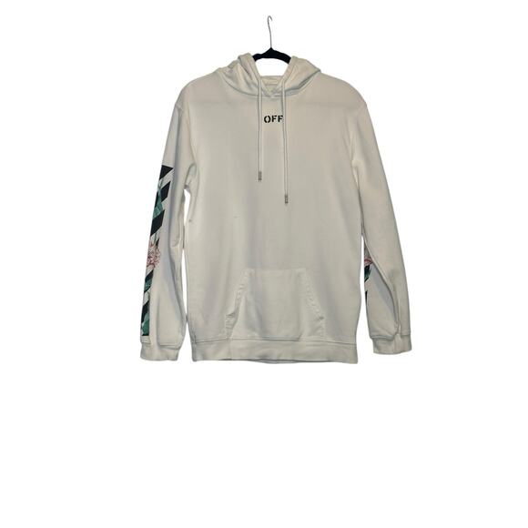 Off White Cherry Blossom White Floral Hoodie Sweatshirt size X Small - Picture 13 of 15